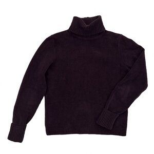 Eddie Bauer purple chenille turtleneck sweater size M